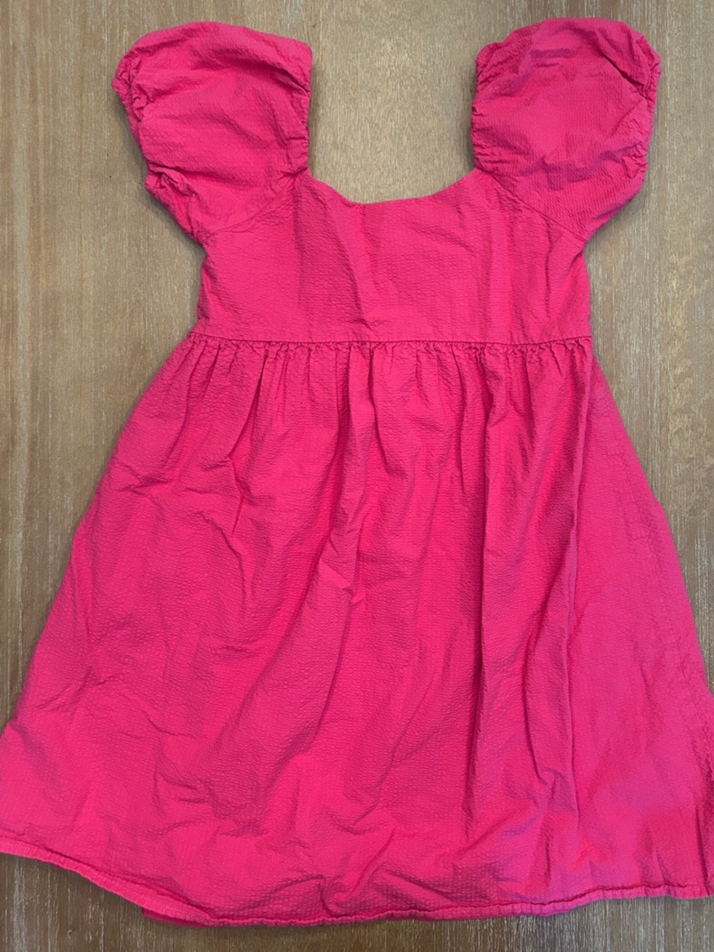 Janie and Jack Hot Pink Puff Sleeve Dress